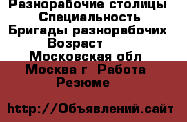 Разнорабочие столицы. › Специальность ­ Бригады разнорабочих › Возраст ­ 31 - Московская обл., Москва г. Работа » Резюме   